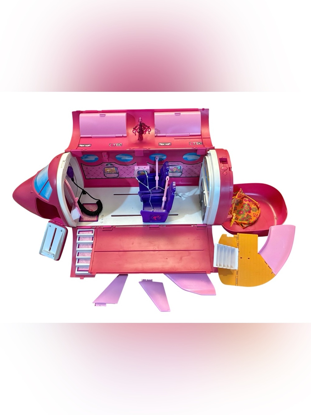 Barbie Glamour Jet 2 in 1 Pink Rare Please Read